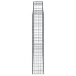 vidaXL Paniers à gabions arqués 8 Pièces 300x30x160/180 cm fer galvanisé