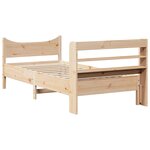vidaXL Cadre de lit avec tête de lit 90x200 cm bois de pin massif