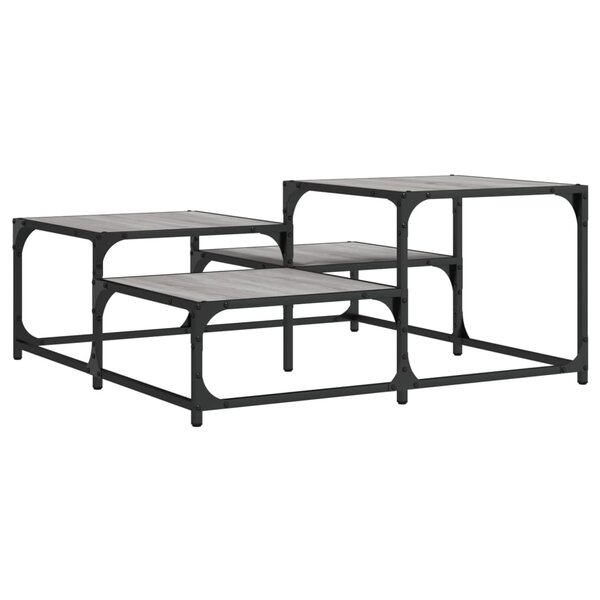 vidaXL Table basse sonoma gris 87 5x87 5x40 cm bois d'ingénierie