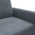 vidaXL Canapé à 2 places Gris foncé 120 cm Velours