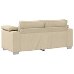 vidaXL Canapés Loveseat Crème 140 cm en tissu