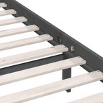 vidaXL Cadre de lit sans matelas gris bois massif 140x200 cm