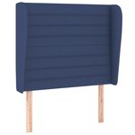 vidaXL Sommier à lattes de lit avec matelas Bleu 80x200 cm Tissu