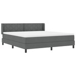 Lit à ressorts vidaXL avec matelas gris foncé 180x200 cm en tissu