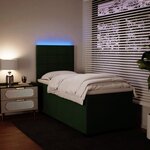 vidaXL Sommier à lattes de lit avec matelas Vert foncé 100x200 cm