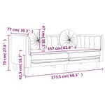 vidaXL Canapé avec coussins 2 places rose velours