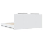 vidaXL Cadre de lit avec LED sans matelas blanc 180x200 cm