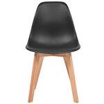 vidaXL Chaises à manger lot de 4 Noir Plastique