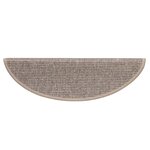 vidaXL Tapis d'escalier autocollants 15 Pièces 56x17x3 cm Beige foncé