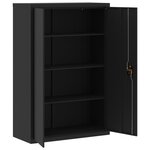 vidaXL Classeur noir 90x40x140 cm acier