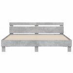 vidaXL Cadre de lit sans matelas gris béton 200x200 cm