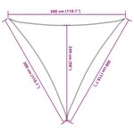 vidaXL Voile d'ombrage sable 3x3x3 m 100   polyester oxford