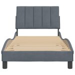 vidaXL Cadre de lit sans matelas gris foncé 90x200 cm velours