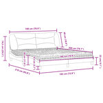 vidaXL Lit avec matelas noir et blanc 180x200 cm similicuir