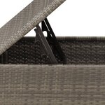 vidaXL Tabouret de jardin avec coussin gris 55x55x37 cm résine tressée