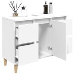 vidaXL Meuble d'évier blanc 80x33x60 cm bois d'ingénierie