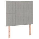 vidaXL Sommier à lattes de lit avec matelas et LED Gris clair 90x200cm