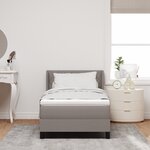 Lit à ressorts vidaXL avec matelas taupe 100x200 cm en tissu