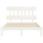 vidaXL Cadre de lit sans matelas blanc 120x200 cm bois de pin massif
