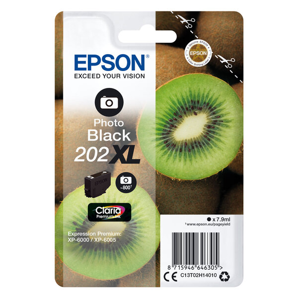 Epson kiwi noir photo 202xl