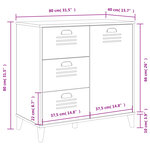 vidaXL Buffet VIKEN gris anthracite 80x40x80 cm bois d'ingénierie