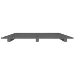 vidaXL Cadre de lit Gris 90x190 cm Bois de pin massif