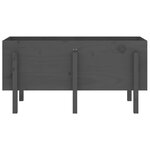 vidaXL Lit surélevé de jardin gris 121x50x57 cm bois de pin massif