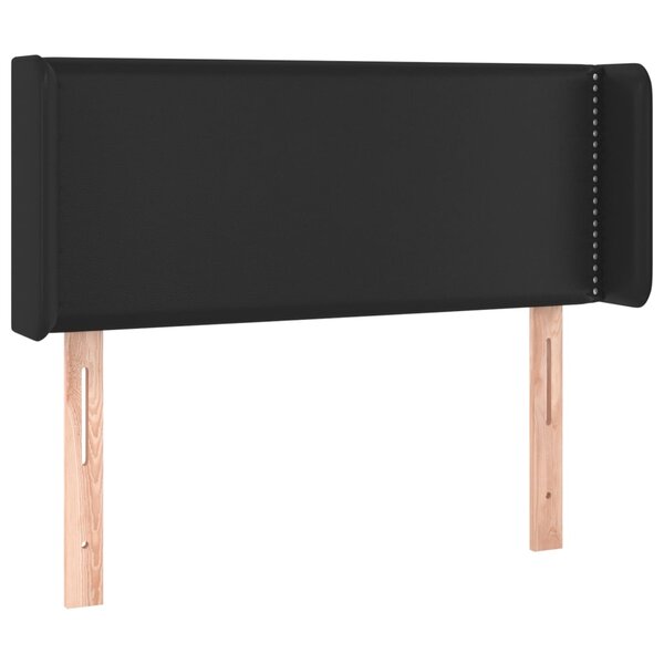vidaXL Tête de lit avec oreilles Noir 103x16x78/88 cm Similicuir