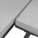 vidaXL Ensemble de banc de jardin avec coussins 4 Pièces noir