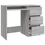 vidaXL Bureau Sonoma gris 90x45x76 cm Bois d'ingénierie