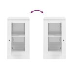 vidaXL Buffet blanc brillant 37 5x35 5x67 5 cm bois d'ingénierie