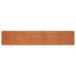vidaXL Lit surélevé de jardin rouillé 400x80x77 cm acier corten