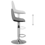 vidaXL Tabourets de bar lot de 2 gris tissu