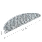vidaXL Tapis d'escalier autocollants 15 Pièces 65x21x4 cm Bleu