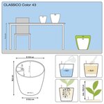 LECHUZA Jardinière Classico Color 43 ALL-IN-ONE Ardoise 13244
