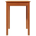 vidaXL Table à manger cire marron 55x55x75 cm bois massif de pin