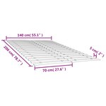 vidaXL Sommiers à lattes avec 34 lattes 2 Pièces 70x200 cm