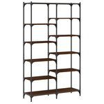 vidaXL Bibliothèque chêne brun 100x32x170 cm bois d'ingénierie et fer
