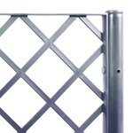 vidaXL Jardinière avec treillis gris 40x40x142 cm PP