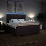 vidaXL Sommier à lattes de lit avec matelas Marron foncé 200x200 cm