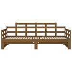 vidaXL Lit coulissant sans matelas marron miel 2x(90x190) cm