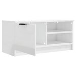 vidaXL Meuble TV Blanc brillant 80x35x36 5 cm Bois d'ingénierie