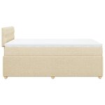 vidaXL Sommier à lattes de lit avec matelas Crème 120x200 cm Tissu