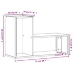 vidaXL Meubles TV 2 Pièces chêne fumé 75x30x50 cm bois d'ingénierie