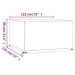 vidaXL Housses de salon de jardin 2 Pièces 8 œillets 132x132x80 cm carré