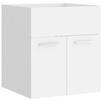 vidaXL Ensemble de meubles de salle de bain Blanc Aggloméré