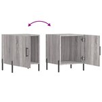 vidaXL Tables de chevet 2 Pièces sonoma gris 40x40x50cm bois d'ingénierie