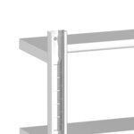 vidaXL Étagère murale 2 niveaux 50x23 5x60 cm argenté acier inoxydable