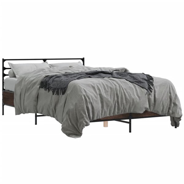 vidaXL Cadre de lit sans matelas chêne marron 140x200 cm