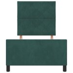 Cadre de lit vidaXL Vert foncé 100x200 cm Velours